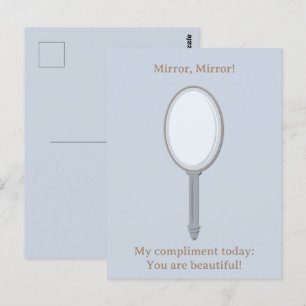 Carte Postale Motivation personnalisée Miroir à main personnalis