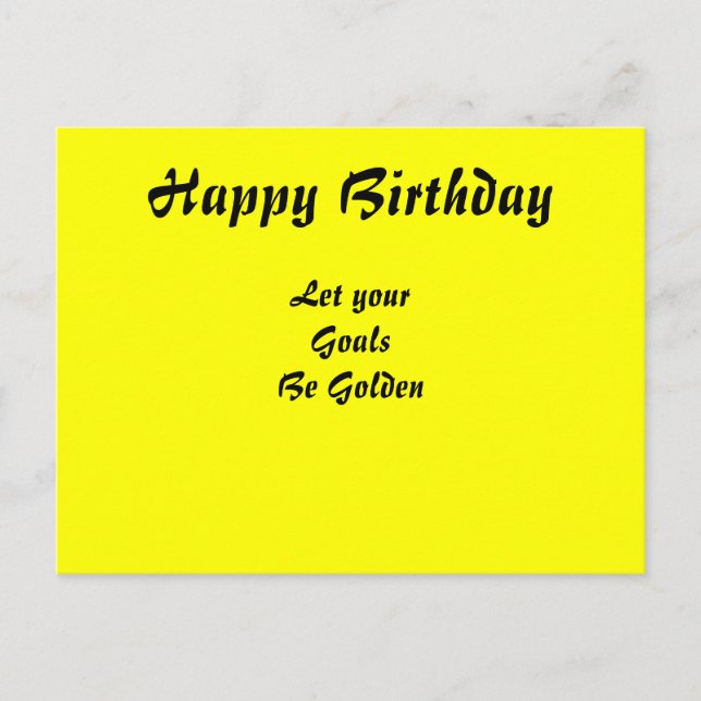Carte postale Motivational Happy anniversaire (Devant)