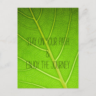 Carte Postale Motivationnel Inspiration Nature Leaf Citation