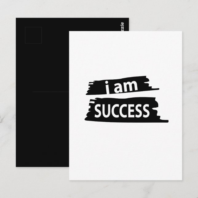 Carte Postale Motivationnel Je suis Motivationnel de réussite (Devant / Derrière)