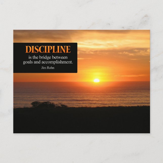 Carte postale Motivationnelle Discipline (Devant)