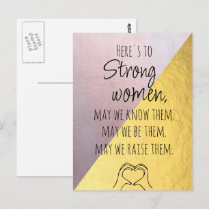 Carte postale motivationnelle pour femmes fortes r