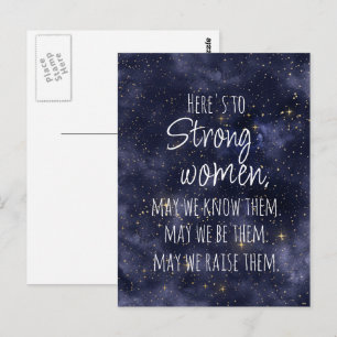 Carte postale motivationnelle pour femmes fortes s