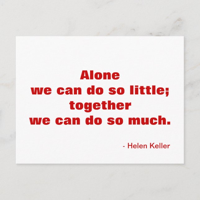 Carte postale motivationnelle sur l'amitié (Devant)