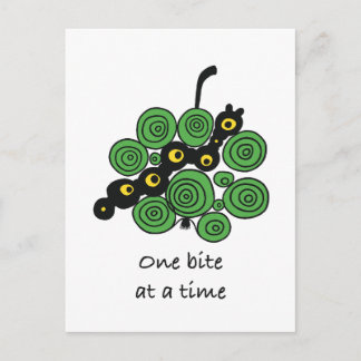 Carte postale motivationnelle "Une bouchée à la fo