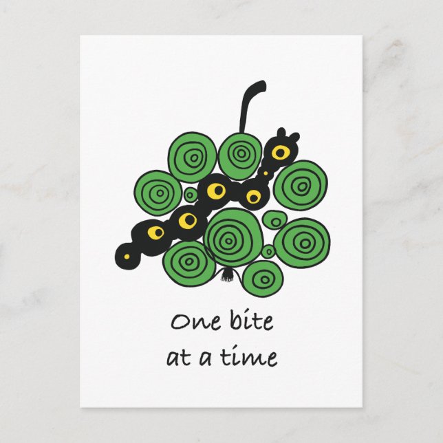 Carte postale motivationnelle "Une bouchée à la fo (Devant)
