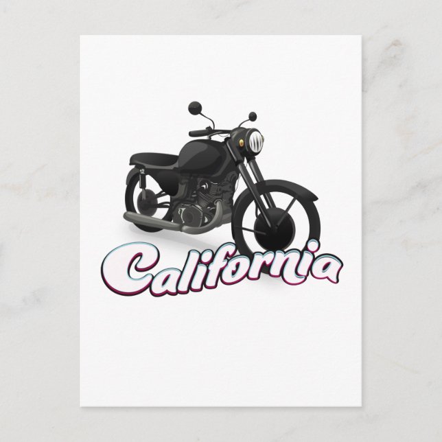Carte Postale Moto Californie (Devant)