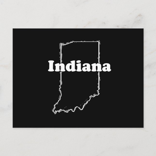 CARTE POSTALE MOTO DE L'ÉTAT INDIANA (Devant)