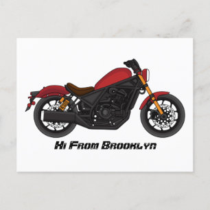 Carte Postale moto de style croiseur cool
