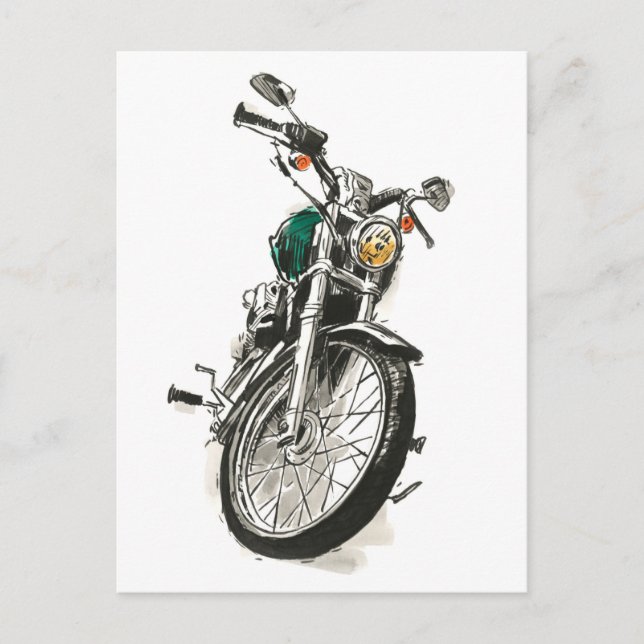 Carte Postale Moto en encre I (Devant)