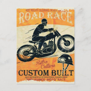 CARTE POSTALE MOTO FANS