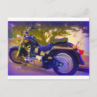 Carte Postale Moto Harley-FatBoy-1998