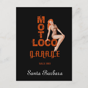 Carte postale Moto Loco "Père Noël Barbara"