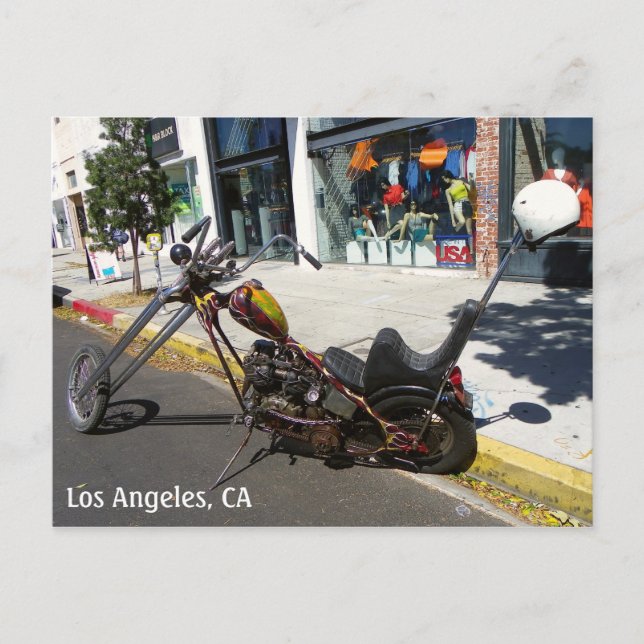 Carte postale Moto Los Angeles ! (Devant)