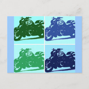 Carte Postale Moto Pop Art