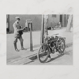 Carte Postale Moto Postman, 1909
