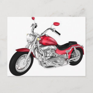 Carte Postale moto rouge