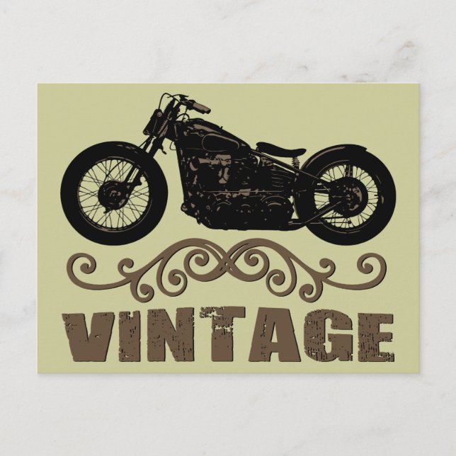 Carte Postale Moto vintage (Devant)