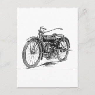 Carte Postale Moto Vintage 1918