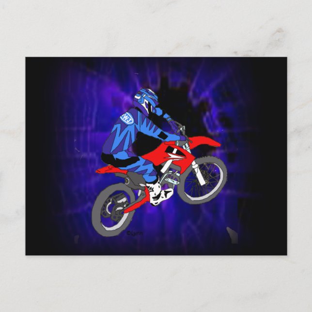 Carte Postale Motocross 203 (Devant)