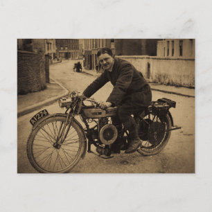 Carte Postale Motocyclette britannique vintage au début des anné