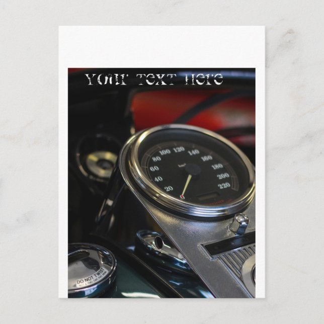 Carte Postale Motocyclette Motard (Devant)