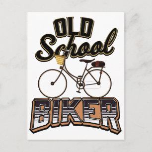 Carte Postale Motocycliste de l'ancienne école cycliste