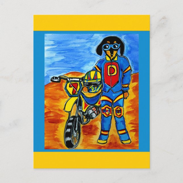 Carte Postale Motocycliste Joanne (Devant)