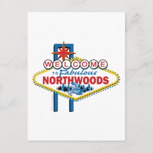 Carte Postale Motoneige/Bienvenue dans les Northwoods