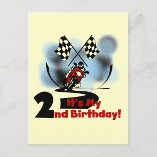 Carte Postale Motorcycle Racing 2e Anniversaire Tshirts et cadea