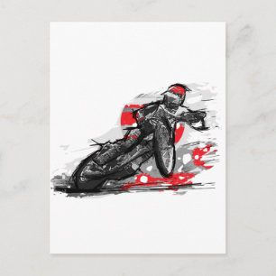 Carte Postale Motorcycle Racing Speedway Flat Track