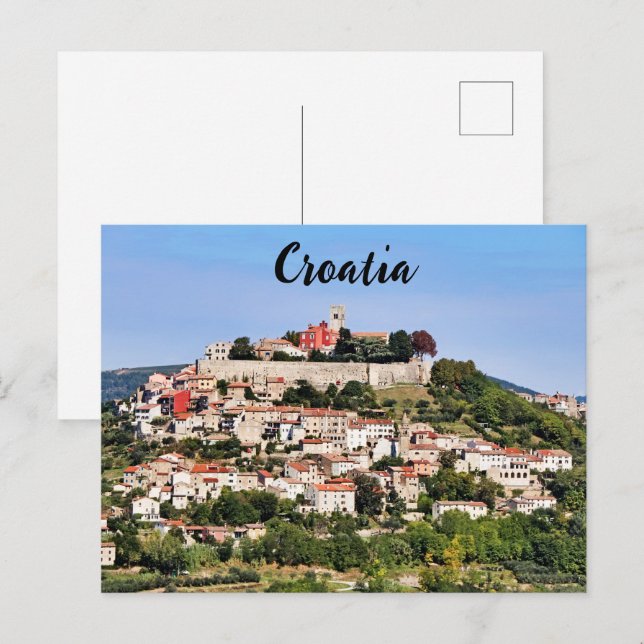Carte Postale Motovun Croatie (Devant / Derrière)