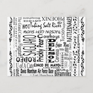 Carte Postale Mots à la mode de l'Arizona