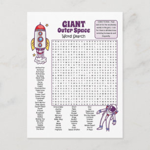 Carte Postale Mots croisés géants de l'espace