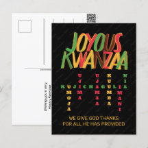 Mots croisés joyeux des principes de KWANZAA