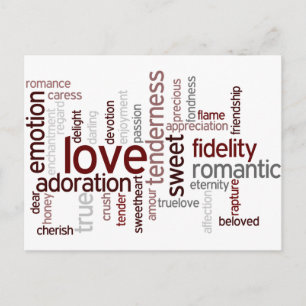 Carte Postale Mots d'amour