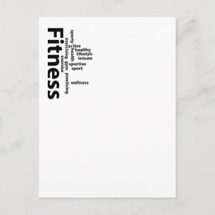 Carte Postale Mots de fitness