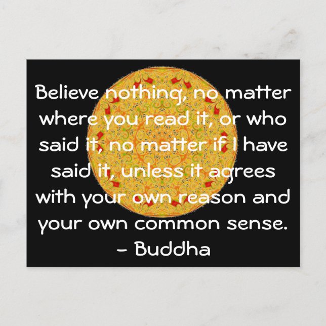 Carte Postale Mots de sagesse de la sagesse du Bouddha citation (Devant)