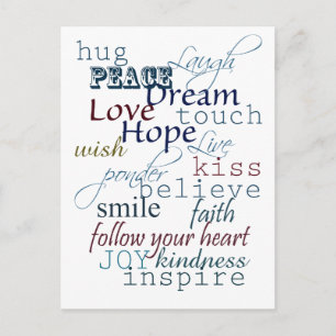 Carte Postale Mots d'inspiration