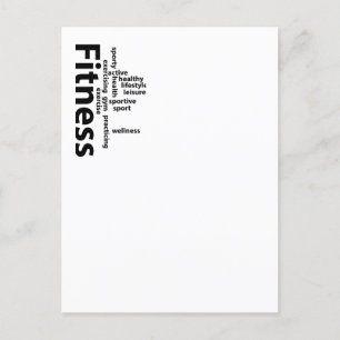 Carte Postale Mots fitness