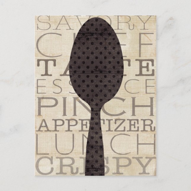 Carte Postale Mots pour la cuisine (Devant)