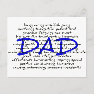 Carte Postale Mots Pour Papa