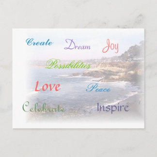 Carte Postale Mots pour vivre par