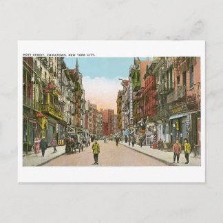 Carte Postale Mott Street, CHINATOWN, New York (Vintage)