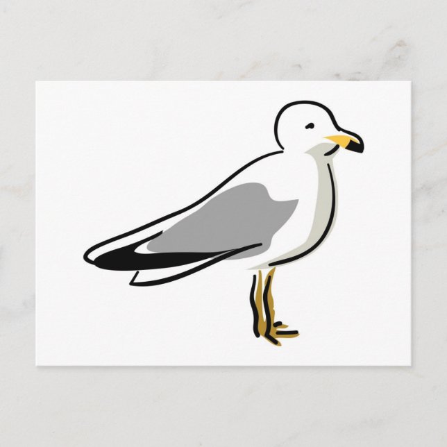 Carte Postale Mouette Abstraite (Devant)