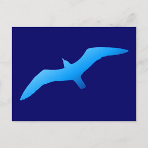 Carte Postale Mouette bleue en vol