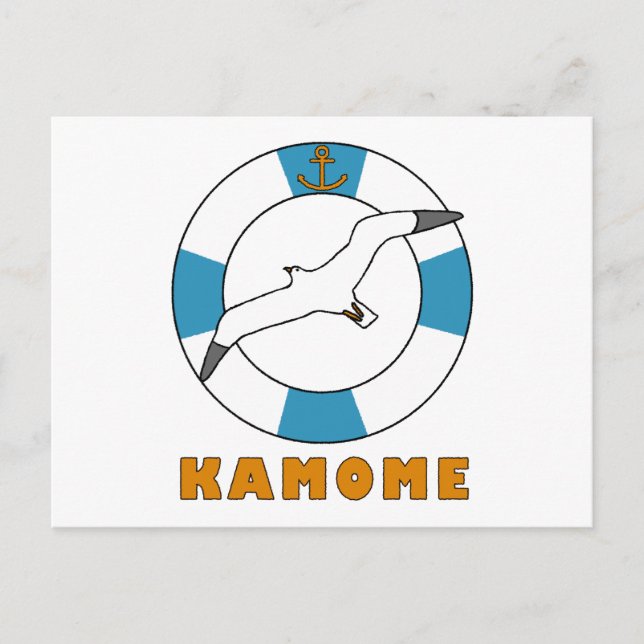 Carte Postale Mouette et Bouée Light Blue (Devant)