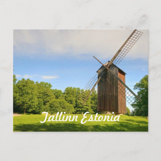 Carte Postale Moulin à vent à Tallinn Estonie (Devant)