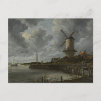 Carte Postale Moulin à vent hollandais Wijk bij Duustede, Ruisda