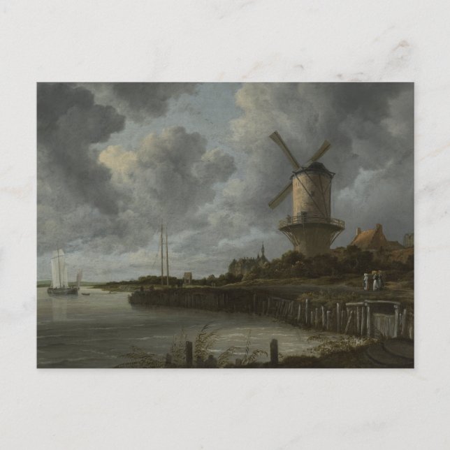 Carte Postale Moulin à vent hollandais Wijk bij Duustede, Ruisda (Devant)